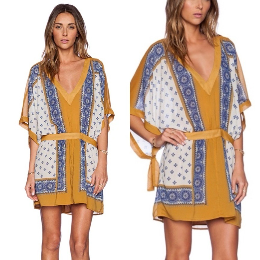 Free People Santa Cruz Kimono Short Mesh Dress Size XS